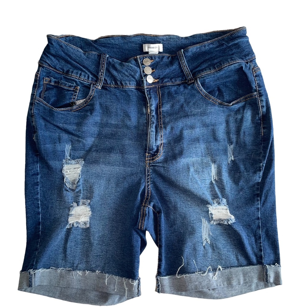 Forever 21 Plus Size Denim Bermuda Shorts